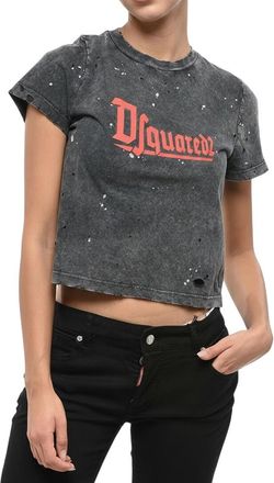 Dsquared2 Grey Logo Crew Neck T-Shirt
