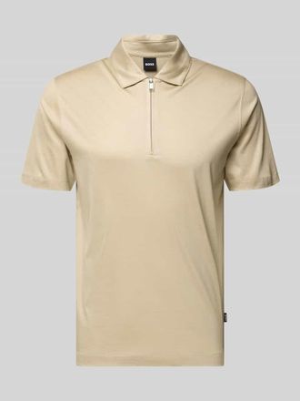 HUGO BOSS Regular Fit Poloshirt aus Lyocell-Baumwoll-Mix Modell H-PARAS 50 in Beige, Gr&ouml;&szlig;e XXXL