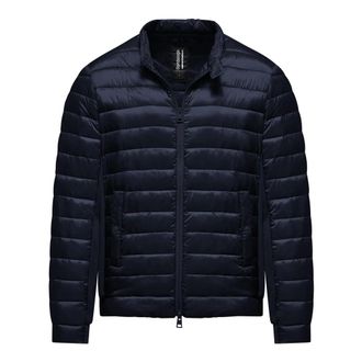 Bomboogie Gewatteerde Jas van Twee Materialen - Heren - Jassen - Blauw - Maat: M Katoen
