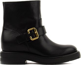 Chloé Coddington biker boots - women - Calf Leather/Calf Leather/Calf Leather/Kid Suede/Thermoplastic Polyurethane (TPU) - 37.5 - Black