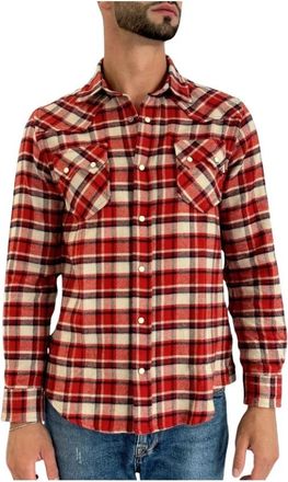 Roy Rogers Western Shirt - Heren - Casual Overhemden - Rood - S - Katoen - Overhemden