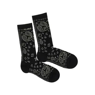 Alanui Cotton-blend socks with Bandana motif Woman One Size