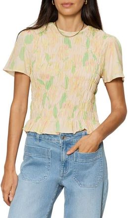 Sanctuary Better Together Smocked Top in Gentle Lily Yellow at Nordstrom, Size X-Large