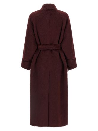 Max Mara Womens Bordeaux Wool Coat Clothing