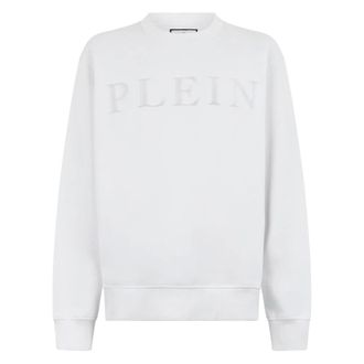 Philipp Plein Felpa Ls Logo - - Sweatshirts & Hoodies - Uomo - Bianco - L