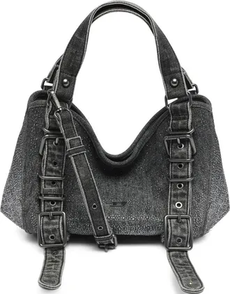 Diesel D-One-small Top-handle Bag In Crystal Solarised Denim