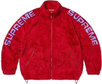 SUPREME Shoulder Logo Fleece Jacket Red SS25J28-RED