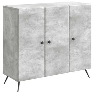 vidaXL Aparador Gris Hormig&oacute;n 89 X 34,5 X 80 Cm Madera De Ingenier&iacute;a Vidaxl