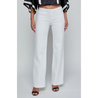 L'agence Joanne Wide Leg Jeans in Blanc at Nordstrom, Size 23