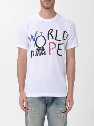 Comme Des Gar&ccedil;ons T-shirt in cotone a maniche corte con stampa slogan