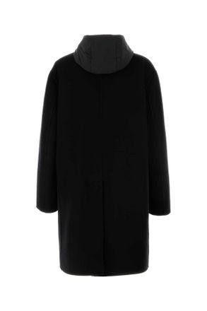 Prada Mens Black Cashmere Coat Nero Cappotti
