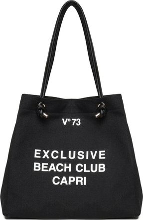 V° 73 Borsa a spalla con logo - Nero
