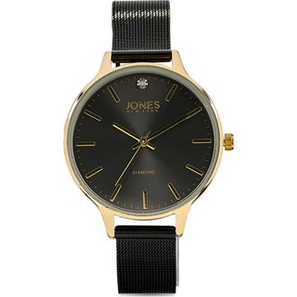 Jones New York Diamond Mesh Strap Watch, 36mm in Black at Nordstrom Rack