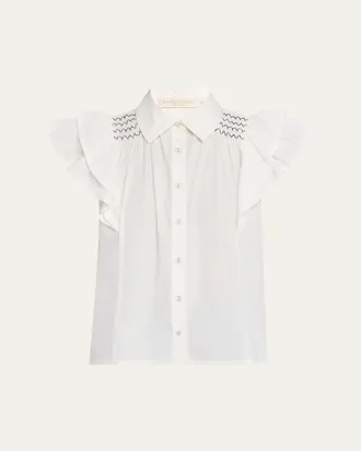 Ramy Brook Marceline Cotton Poplin Shirt