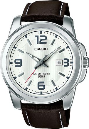 Casio Collection Mens Brown Watch MTP-1314PL-7AVEF Leather - One Size