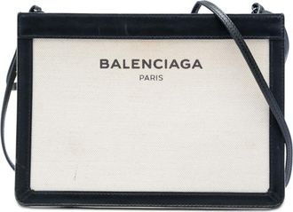 Balenciaga Pre-owned Balenciaga Canvas Navy Pochette Crossbody Unisex WMYERDL6TB202ELW