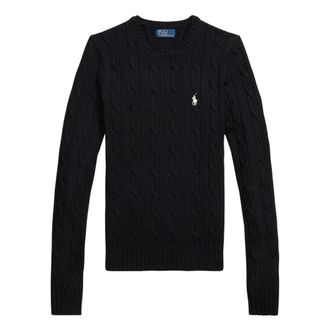 Ralph Lauren Rondgebreide trui met logo - Dames - Ronde hals truien - Zwart - XS - Truien & Vesten