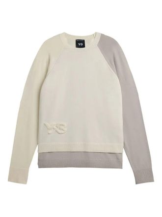 Yohji Yamamoto Logo-Embossed Colour-Block Sweater