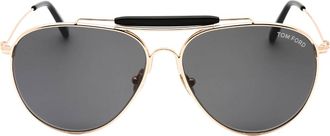 Tom Ford Unisex Raphael-02 Shiny Rose Gold Sunglasses Metal - One Size