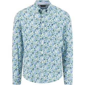 Fynch-Hatton Blouses & Hemden - Heren - Overhemden - Blauw - Maat: XL