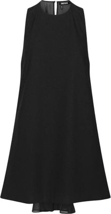 Rotate Crepe Mini A-line Jurk - Dames - Korte kleedjes - Zwart - XS - Polyester - Kleedjes