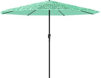 vidaXL Sombrilla De Jard&iacute;n Con Poste De Acero Verde 388x388x248 Cm Vidaxl