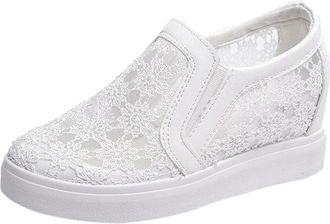 Generic Trainers Walking Shoes GirlsAir Cushion Athletic Sneakers Ladies Breathable Mesh Sport Shoes Lace-Up Casual Shoes Ladies Trainers Womens Glitter Shoes