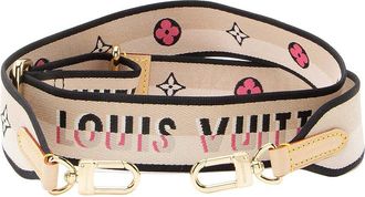 Louis Vuitton Beige Logo Jacquard Bandouliere 20 Shoulder Strap (Authentic Pre-Loved)
