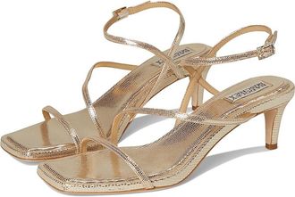 Badgley Mischka Gracelyn Womens Sandals Gold Lizard : 6 M, Leather