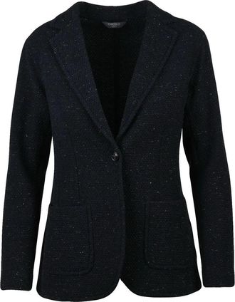 Circolo 1901 Tailored Blazer Jacket In Textured Mixed Wool