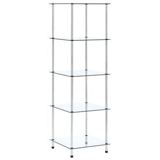 vidaXL Estanter&iacute;a 3 Niveles Cristal Templado Transparente 40x40x67 Cm Vidaxl
