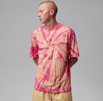 Nike Jordan Mens Jordan Brooklyn Tie-Dye Festival T-Shirt in Yellow | IF3157-753