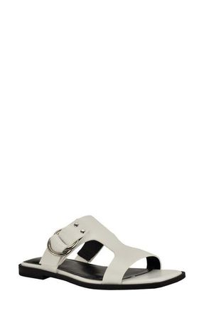 Calvin Klein Meritt Slide Sandal in White 140 at Nordstrom, Size 6.5