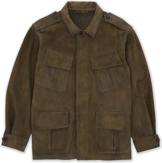 Fortela Julian Jungle Suede Jacket in Green at Nordstrom, Size 54 Eu