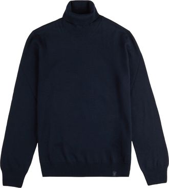 Fay Timeless Navy Blue Turtleneck Sweater