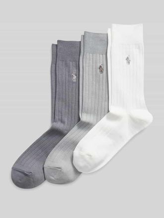 Ralph Lauren Socken aus Baumwoll-Mix im 3er-Pack in Hellgrau, Gr&ouml;&szlig;e 39-42