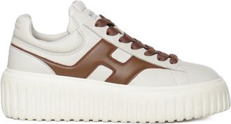 Hogan Off-White Leather Chunky-Sole Sneakers