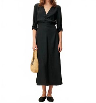 Sessun Nylia Midi Dress In Smoke Green