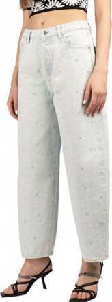 HUGO BOSS Gimine Eide Leg Relaxed Fit Embroidered Jeans In Light Blue