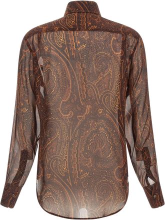 Etro Paisley Silk Blouse - Brown