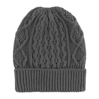 Americandreams Billy Cotton Beanie - Dames - Hoeden - Grijs - ONE Size - Katoen - Accessoires