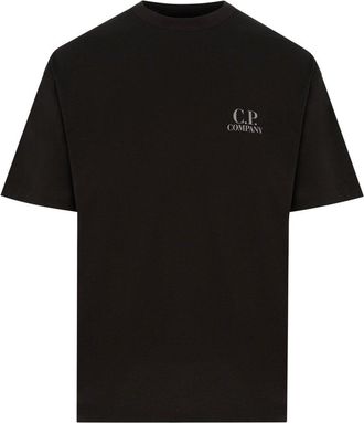 C.P. Company 30/1 COTTON T SHIRT Size: 3XL, colour: BLACK