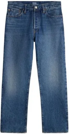 Polo Ralph Lauren Medium Blue Vintage Wash Five-Pocket Straight-Leg Jeans