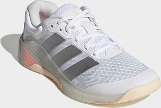 adidas Trainingsschuh ADIDAS PERFORMANCE DROPSET 4 POWER, Damen, Gr. 38,5, cloud wei&szlig;, silber metallic, lucid orange, Textil, Schuhe Trainingsschuh