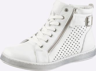 Andrea Conti Schn&uuml;rstiefelette ANDREA CONTI, Damen, Gr. 36, wei&szlig;, Glattleder, Leder, Rindsleder, Schuhe Schn&uuml;rstiefelette