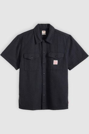Levi's Camisa de manga corta Worker - Hombre - M - Negro / Dark Phantom