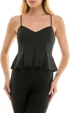 Socialite Structured Peplum Camisole in Black at Nordstrom Rack, Size X-Large