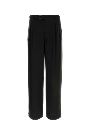 Giorgio Armani Black Cupro Wide Leg Pant
