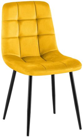 Clp Clp - Silla De Comedor Antibes Tapizada En Terciopelo Amarillo