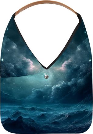 Generic Stars Nebula Reusable Lightweight Grocery Bags - Foldable Into Compact Pouch, Washable & Sturdy, Multipurpose for Shopping and Travel